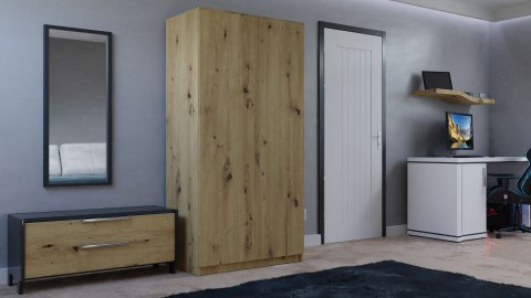 SZAFA DO PRZEDPOKOJU GARDEROBY SD-90 DĄB ARTISAN SZAFA DO PRZEDPOKOJU GARDEROBY SD-90 DĄB ARTISAN