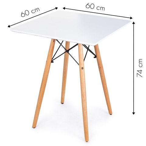 Stolik Do Salonu Kwadratowy 60cm Skandynawski