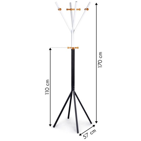 Stylowy wieszak czworonożny WIESZ-613-BIEL-CZERN