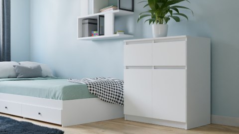 KOMODA SZAFKA DO SALONU MALAGA 2D2S 70CM BIAŁY MAT KOMODA SZAFKA DO SALONU MALAGA 2D2S 70CM BIAŁY MAT