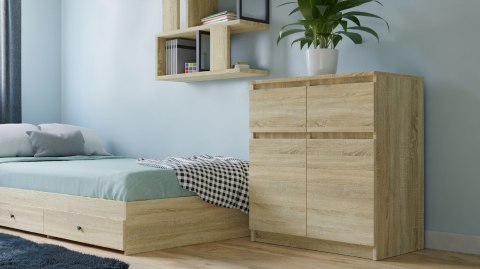 KOMODA SZAFKA DO POKOJU MALAGA 2D2S 70CM DĄB SONOMA KOMODA SZAFKA DO POKOJU MALAGA 2D2S 70CM DĄB SONOMA