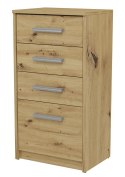 KOMODA Z 4 SZUFLADAMI DO SALONU OTIS 4S DĄB ARTISAN KOMODA Z 4 SZUFLADAMI DO SALONU OTIS 4S DĄB ARTISAN
