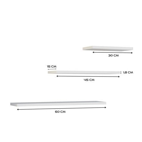 Białe półki POL-1102-BIEL-MAT Białe półki POL-1102-BIEL-MAT