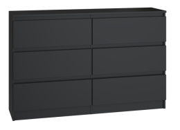 Komoda czarna z szufladami KOM-904-CZERN-MAT