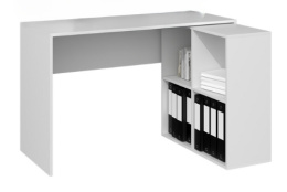 Białe biurko narożne BIUR-702-BIEL-MAT