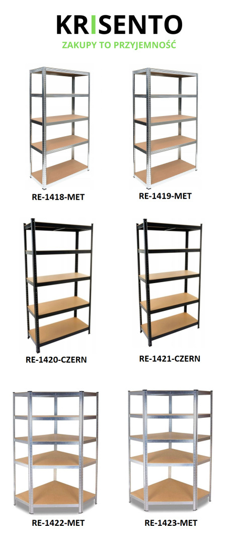 Regał warsztatowy 2w1 180x90x30cm RE-1418-MET