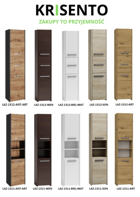 Szafka do łazienki na ręczniki LAZ-1312-WEN