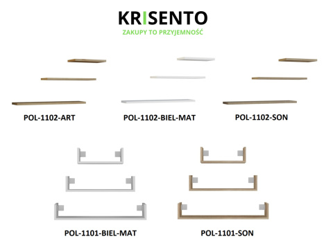Białe półki POL-1102-BIEL-MAT