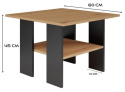 Ława kwadratowa stolik STOL-810-ART-CZERN