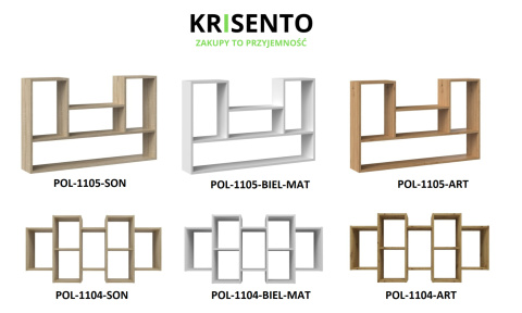 Półka regał wiszący POL-1105-BIEL-MAT