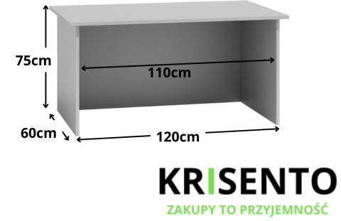 Biurko 120x60 białe BIUR-708-BIEL-MAT