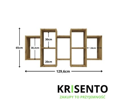 Regał na ścianę wiszący dąb artisan POL-1104-ART