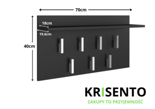 Wieszak na ubrania czarny WIESZ-601-CZERN