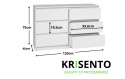 Komoda z szufladami biała 120x40 cm KOM-905-BIEL-MAT