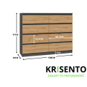 Nowoczesna komoda 140cm KOM-908-ANT-ART