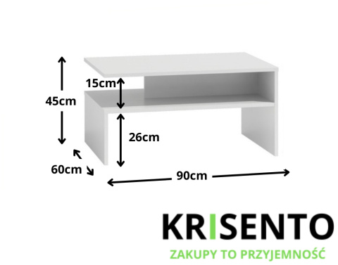 Stolik do kawy STOL-812-BIEL-MAT