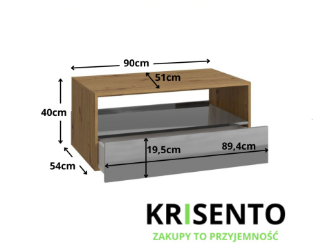 Stolik kawowy z szufladą STOL-813-ART-GRAF-POL