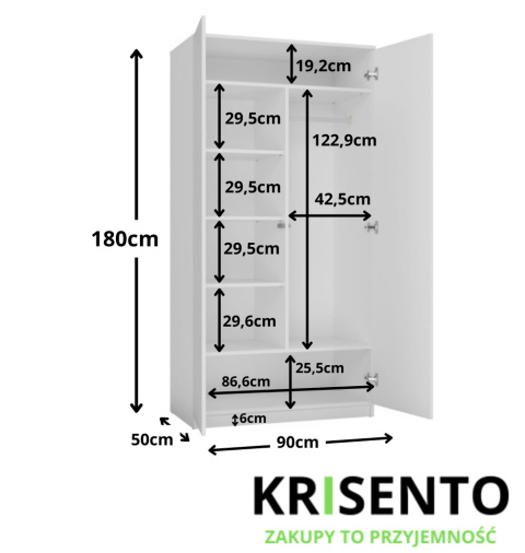 Szafa na buty i kurtki SZAF-1002-BIEL-MAT