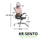 Fotel biurowy różowy FOT-401-ROZ
