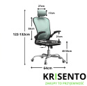 Fotel ergonomiczny biurowy miętowy FOT-401-MIETA