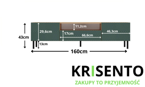 Nowoczesna szafka rtv 160cm RTV-506-ART-ZIEL