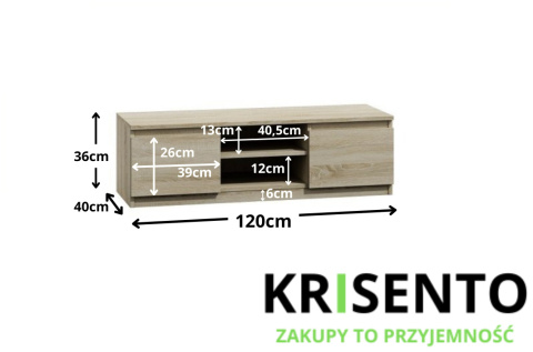 Szafka rtv do salonu dąb sonoma RTV-501-SON