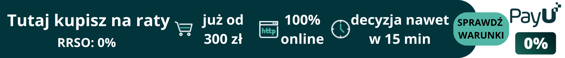 Meble na raty online Payu 0% od 300zł do 50 tysięcy!